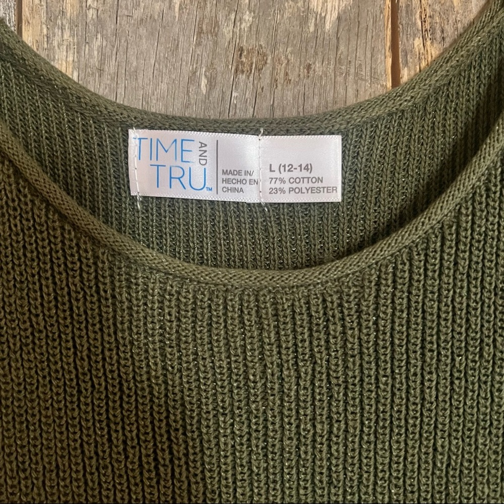 Women’s Large Green Knit Tank Top - Excellent Condition - Picture 3 of 3